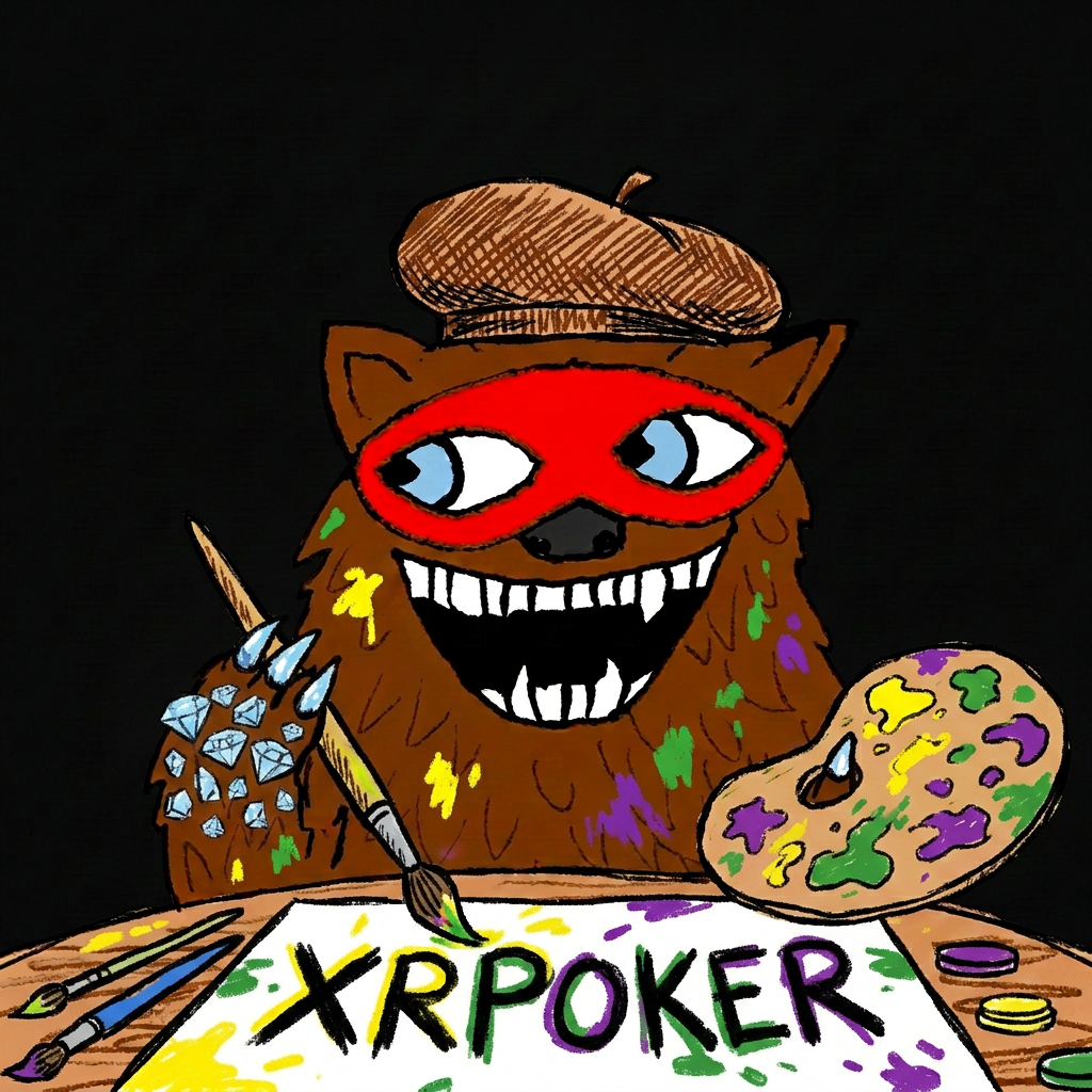 Bearable painter creating art